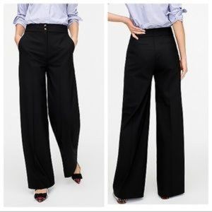 J. Crew high Rise Wide Leg Frankie Twill Pant Black